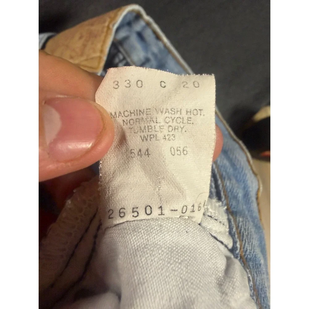 Vintage 1990 Levi's 501 Made in USA Light Wash Button Fly Straight Jeans 28x29